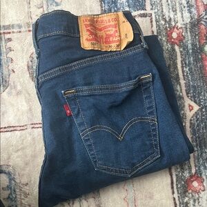 Levi's Men's 501 Dark Blue Straight Jeans